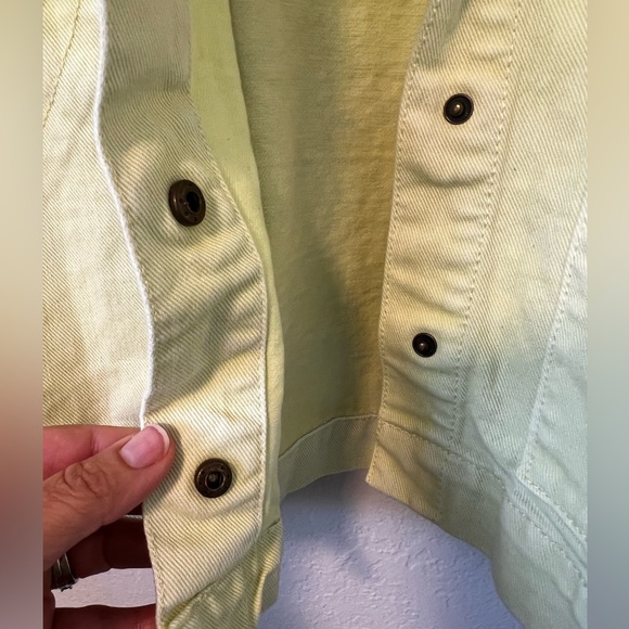 Women’s lime green, neon, jean jacket size extra large - Picture 5 of 12